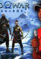 Kratos from God of War: Ragnarök alongside Atreus, featuring voice actor Christopher Judge with a microphone.