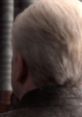 Close-up of the back of a character's head, featuring distinct light-colored hair and a detailed jacket, evoking Mace Windu.