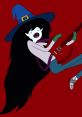 Marceline the Vampire Queen rocks out with her signature guitar, showcasing her unique style and playful energy.