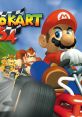 Mario races in Mario Kart 64, showcasing vibrant graphics and iconic characters speeding through a colorful track.