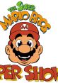 Logo of "The Super Mario Bros. Super Show!" featuring Mario's iconic face and colorful title design, celebrating the show.