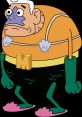 Mermaid Man character from SpongeBob SquarePants, portrayed by Ernest Borgnine, in a colorful superhero outfit.