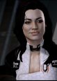 Miranda Lawson from Mass Effect 2, showcasing her striking features and futuristic uniform.