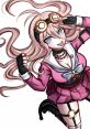 Miu Iruma from Danganronpa, showcasing her playful personality with goggles and a vibrant pink outfit. Trained by VocaZone.