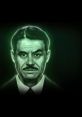 René Auberjonois as Mr. House, illustrated in a vibrant green glow, showcasing his iconic character from gaming lore.