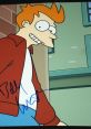 Phillip J. Fry character from Futurama, portrayed by Billy West, with a signature, smiling against a colorful background.