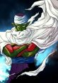 Piccolo de Dragon Ball, con vendaje en la cabeza, envuelto en una capa blanca, mostrando una actitud poderosa y decidida.