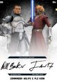 Commander Wolffe and Plo Koon from TCW, featuring signatures by Dee Bradley Baker and James Arnold Taylor.