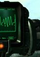 President Eden's Radio Variant waveform display from Fallout 3, showing radio signal and date in Wasteland.