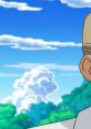 Professor Oak's profile against a bright sky and lush greenery, highlighting his role in Pokémon education and research.