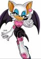 Rouge the Bat striking a pose in her signature outfit, showcasing her playful charm from Sonic Adventure 2.