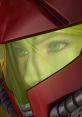 Close-up of Samus from Other M, showcasing her iconic helmet and vibrant green visor, emphasizing her intense gaze.