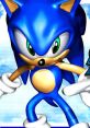 Dynamic Sonic from Sonic Adventure DX striking a confident pose, showcasing his signature blue quills and determined expression.