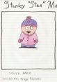 Stan Marsh from South Park, illustrated in pink and purple attire, voiced by Trey Parker, smiles in a playful pose.