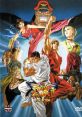 Iconic characters from Super Street Fighter 2, featuring the announcer and fighters from the classic video game series.