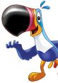 Toucan Sam, animated character, showcases vibrant colors and a cheerful expression, known for cereal brand mascot.