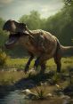 Tyrannosaurus The distinctive roar of the Tyrannosaurus Rex echoes through the prehistoric landscape, sending a shiver