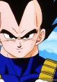 Vegeta from Dragon Ball Z in Castilian Spanish, showcasing his signature serious expression and iconic hairstyle.