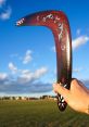 Boomerang The distinctive of a boomerang toss echoes through the vast Australian outback, as an expert thrower sends the