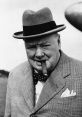 Winston Churchill in a stylish suit and hat, confidently holding a cigar, exuding charisma and leadership.