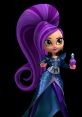 Zeta the Sorceress from Shimmer and Shine, with striking purple hair and holding a magical potion. Voiced by Lacey Chabert.