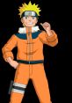 Naruto Uzumaki from Part 1, wearing his iconic orange jacket, flashing a thumbs-up and friendly smile.