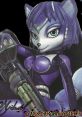 Krystal from Star Fox Assault, featuring her iconic purple outfit and confident pose, showcasing her fierce character.