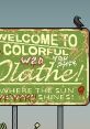 Colorful Olathe sign from LISA: The Painful showcases the iconic game’s unique art style and dark humor.