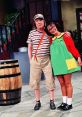 Don Ramón and Chilindrina from "El Chavo animado," showcasing a nostalgic moment in Latin American comedy.