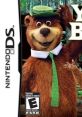 Yogi Bear video game cover featuring Yogi wearing a green hat and tie, promoting family-friendly fun on Nintendo DS.