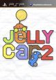 Colorful "JellyCar 2" game title featuring a blue car and balloon, showcasing its playful design on the PSP platform.