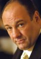 Close-up of Tony Soprano, the iconic mob boss from "The Sopranos," displaying a contemplative expression.