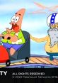 Patrick Star enjoys a wild ride in a cartoon scene with a whimsical character, showcasing Nickelodeon Asia's fun animation style.