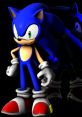 Sonic the Hedgehog stands confidently, showcasing his iconic blue design, featured in Sonic Unleashed as Sonic the Werehog.