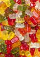 Colorful assortment of gummy bears in various flavors, perfect for candy lovers and sweet treats.