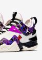 Jordan One Take sneaker featuring vibrant purple and black geometric patterns, ideal for performance and style.