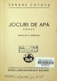 Cover of "Jocuri de apă" by Sandra Cotovu, featuring Romanian literary themes and a preface by G. Topîrceanu.