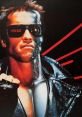 Iconic cybernetic character from "The Terminator" wears sunglasses, showcasing a blend of human and machine features.