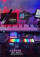 Colorful music production setup featuring keyboards, pads, and screens, ideal for Wryan L's creative sessions.