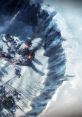 Snowy Frostpunk landscape featuring industrial structures amidst icy cliffs, reflecting the game's harsh survival themes.