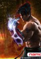 Kazuya Mishima unleashes electric power in the fiery backdrop of Tekken 3, showcasing his iconic fighting style.