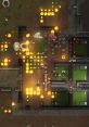 RimWorld colony under attack, featuring fire, characters in action, and destroyed structures amid chaos and strategy elements.