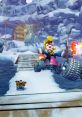 Coco racing in Crash Team Racing on icy tracks, showcasing vibrant karts and an exciting snow-covered environment.