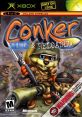 Cover art for "Conker: Live and Reloaded" featuring Conker in military gear, highlighting Xbox’s online gameplay.