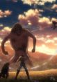 Eren Yeager faces a colossal Titan in a dramatic showdown, embodying tension and defiance in Attack on Titan.