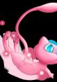 Cute pink Mew flying gracefully with a swish of energy, embodying its mystical Pokémon charm and playful spirit.