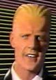 Max Headroom, the iconic digital character, features a stylized face with bright blonde hair and a confident expression.