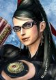 Bayonetta, stylish witch with glasses, showcasing her iconic hairstyle and accessories, exuding confidence and power.