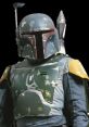 Boba Fett in iconic weathered armor, showcasing his distinctive helmet and jetpack, a symbol of bounty hunting in Star Wars.