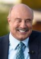 Dr. Phil McGraw smiling confidently, wearing a suit with a patterned tie, exuding charisma and warmth in a relaxed setting.